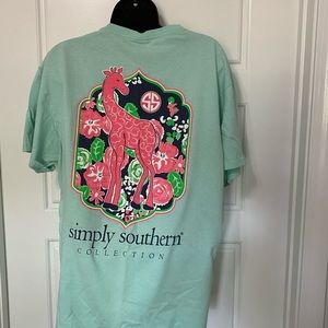 Simply southern hot pink giraffe T-shirt